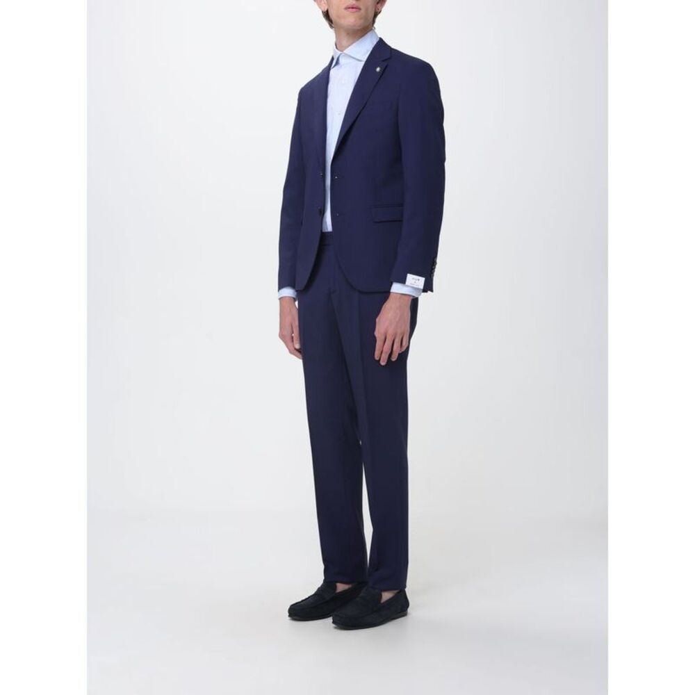 Manuel Ritz Men Single-Breasted Stretch Wool Suit Manuel Ritz - Picture 4 of 4